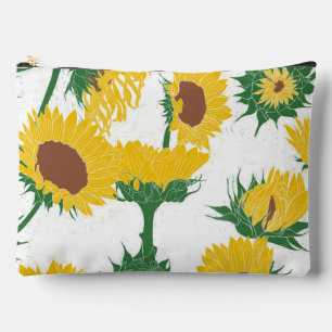 Houtblok Print Zonnebloem geel Etui