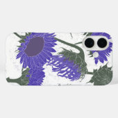Houtblok Print Zonnebloem paarse Case-Mate iPhone Case (Achterkant (horizontaal))