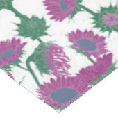 Houtblok Print Zonnebloem roze Tafelkleed (Gekanteld)