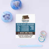 Houtblokken, hout/hout/houtwerf Advertentie Flyer (Enkel)