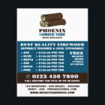 Houtblokken, hout/hout/houtwerf Advertentie Flyer<br><div class="desc">Houten boomstammen,  hout / hout / houtwerf Adverteren flyer door The Visitekaartje Store.</div>