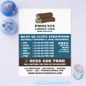 Houtblokken, hout/hout/houtwerf Advertentie Flyer (Enkel)