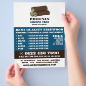 Houtblokken, hout/hout/houtwerf Advertentie Flyer (Hand)