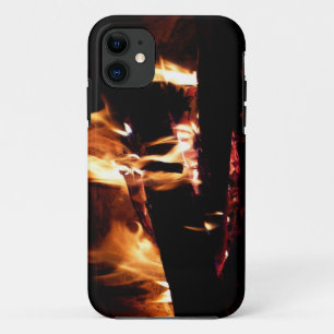 Houtblokken in de Haard Warm Vuur Fotografie iPhone 11 Hoesje
