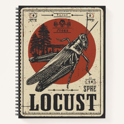 houtbloksprinkhaan | Insectenportret Notitieboek (Voorkant)