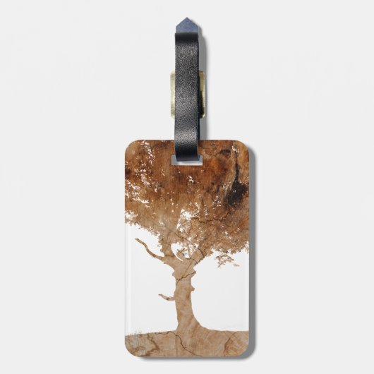 Houtboom Bagagelabel (Achterkant verticaal)