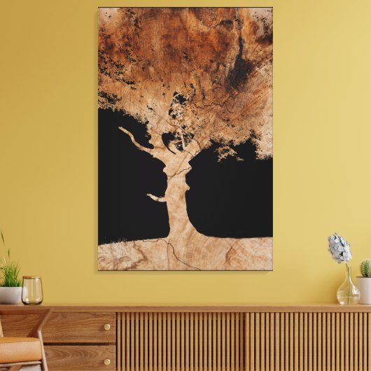 Houtboom Canvas Afdruk (Insitu (Woonkamer))