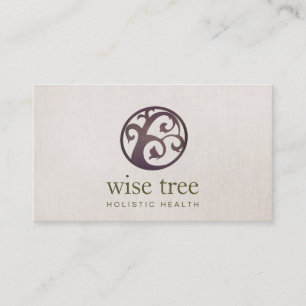 Houtboom Holistische gezondheid en wellness Visitekaartje