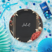 Houtboom rustieke schuur Boerderij boog Vrijgezell Papieren Bordje (Feest)