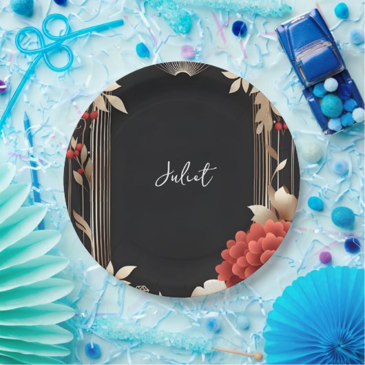 Houtboom rustieke schuur Boerderij boog Vrijgezell Papieren Bordje (Feest)