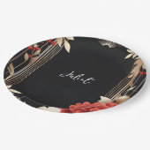 Houtboom rustieke schuur Boerderij boog Vrijgezell Papieren Bordje (Gekanteld)