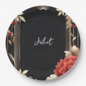 Houtboom rustieke schuur Boerderij boog Vrijgezell Papieren Bordje (Voorkant)