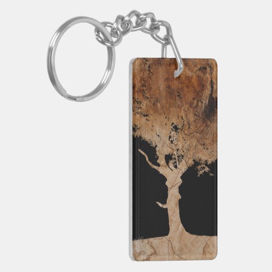 Houtboom Sleutelhanger (Voorkant Links)