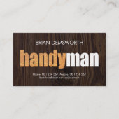 Houtboomgaard — Signage — Carpentry Visitekaartje (Voorkant)