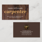 Houtboomgaard voor timbergrint Signage Carpentry Visitekaartje (Voorkant / Achterkant)