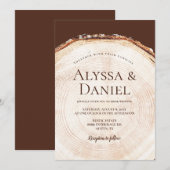 Houtboomschors Rustic Wedding Kaart (Voorkant / Achterkant)