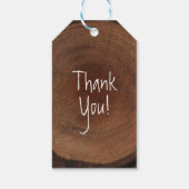 Houtboomstam Bark Rustic country Wedband Favor Cadeaulabel (Achterkant)