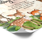 Houtboomstamhout Raad het Baby-voedselspel Poster (Hoek)