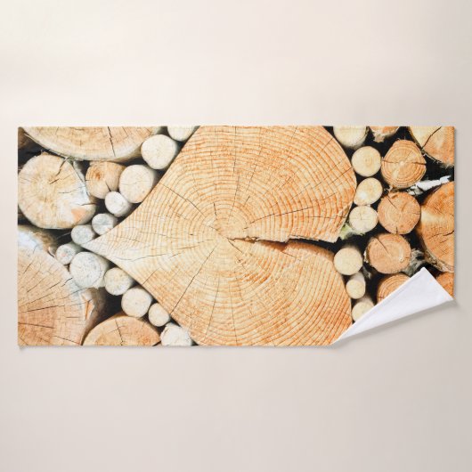 Houtboomstammen, vuurhout badhanddoek (Badhanddoek)