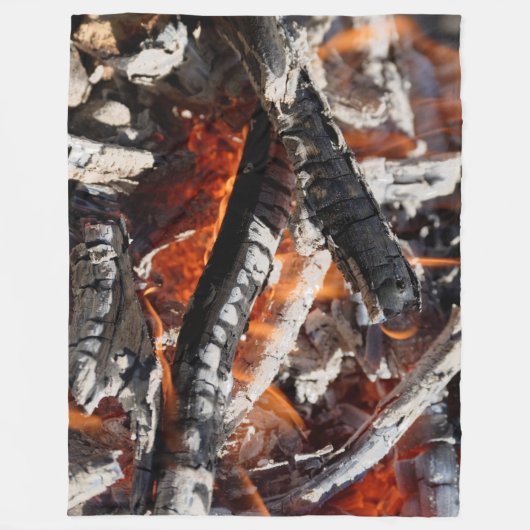 houtbrand fleece deken (Voorkant)