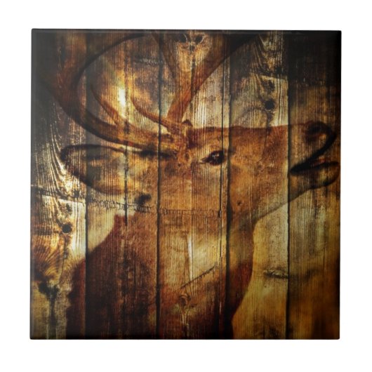 Houtbreiherten voor buitenshuis tegeltje (Voorkant)