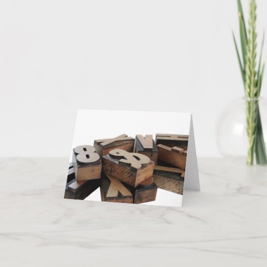 houtbriefkaart kaart (Voorkant)