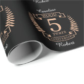 Houtbruiloft 5 jaar cadeaupapier (Rol Hoek)