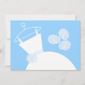 Houtbruin vrijgezellenfeest horizontaal wit kaart (Voorkant)