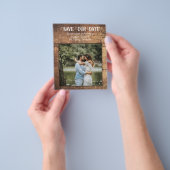 Houtbudget Opslaan Datum foto-aankondigingen Flyer (Hand)