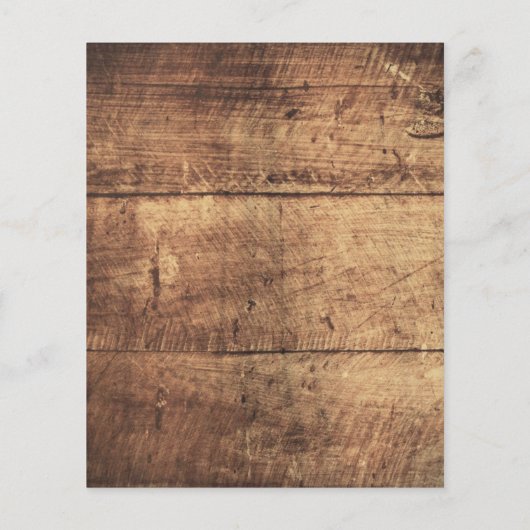 Houtbudget Opslaan Datum foto-aankondigingen Flyer (Achterkant)