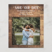 Houtbudget Opslaan Datum foto-aankondigingen Flyer (Voorkant)