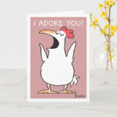 HOUTCHICKEN KAART (Gele Bloem)