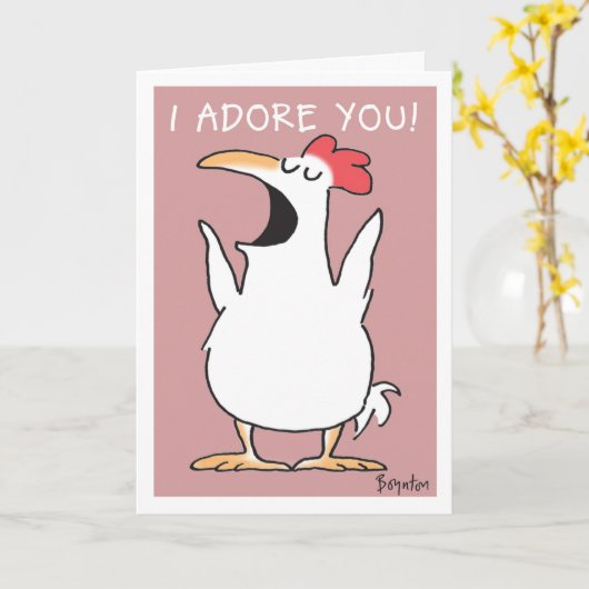 HOUTCHICKEN KAART (Gele Bloem)