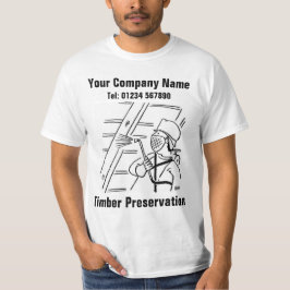 Houtconserveringscartoon om te personaliseren t-shirt