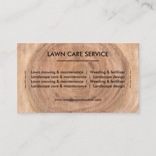 houtconstructie meubelconstructie visitekaartje (Achterkant)