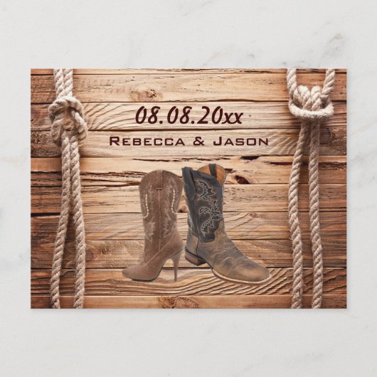 houtcowboy Boots Western land met uitzondering van Aankondigingskaart (Voorkant)