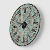 Houtdamppatroon  rustige kroonkandelaar grote klok (Hoek)