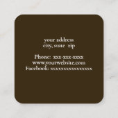 Houtdetail Vierkante Visitekaartje (Achterkant)