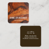 Houtdetail Vierkante Visitekaartje (Voorkant / Achterkant)