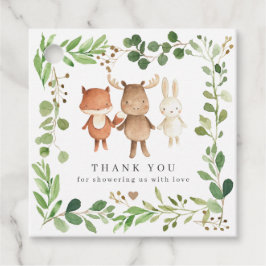 Houtdier Baby Shower Favor Tags | Cadeautags Bedankjes Labels