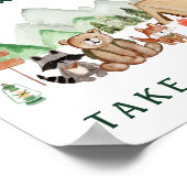 Houtdieren baby's zijn zoet om een behandeling te  poster (Hoek)