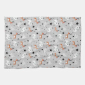 Houtdieren en kerstbomen theedoek (Horizontaal)