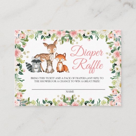 Houtdieren en roze roze roze Kaart (Voorkant)