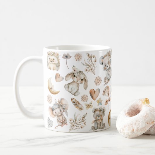 Houtdieren koffiemok (Met donut)