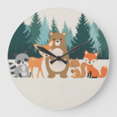 Houtdiermuurklok Grote Klok (Voorkant)