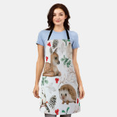 Houtdiersoorten Kerstmis noords Schort (Gedragen)