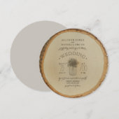 Houtdiskette geïnspireerd op babyweddenschap kaart (Voorkant / Achterkant)