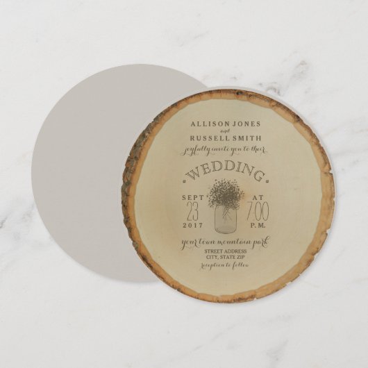 Houtdiskette geïnspireerd op babyweddenschap kaart (Voorkant / Achterkant)