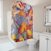 Houtdoornbessen in het najaar douchegordijn (In situ)