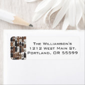 Houtdorp adresetiketten etiket (Insitu)